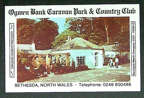 Matchbox label ogwen bank - matchbox,
