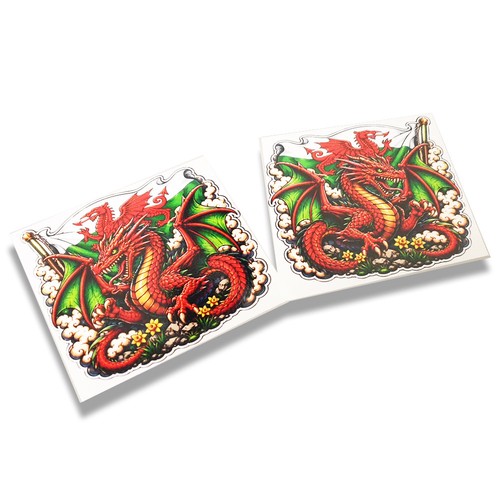 Welsh flag dragons - flag, premium