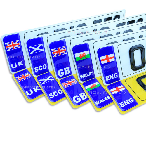 Gel number plates pair - gel,