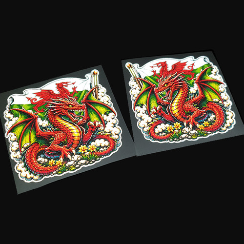 Welsh flag dragons premium - flag,