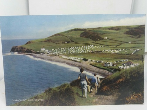 Vintage postcard caravan site - postcard,