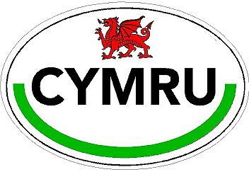 Wales cymru oval - flag, stickers