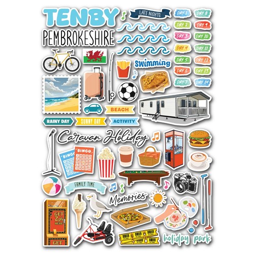 Sticker sheet tenby - a4,