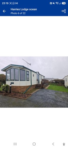 Static caravan sited - static, in