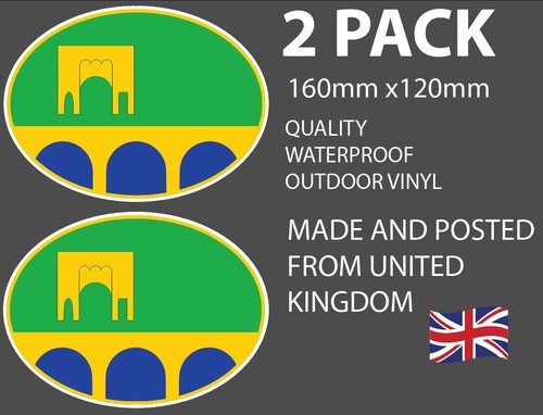Monmouth oval car - oval, sticker