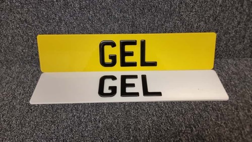 Number plates gel - 3d,