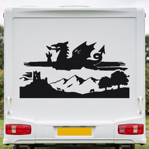 Welsh dragon castle campervan - welsh,