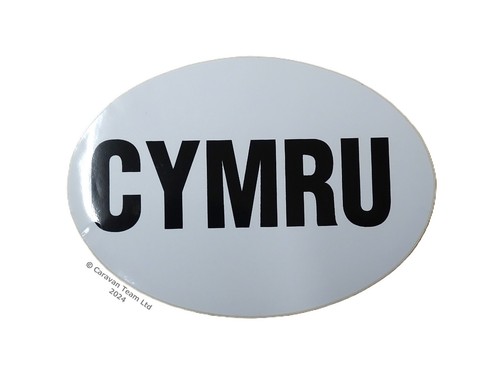 Large oval cymru sticker - sticker,