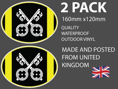 Asaph oval car sticker - st,