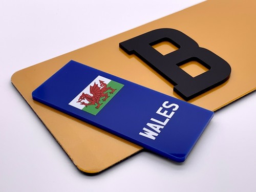 Wales number plate - number, badge