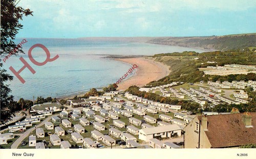 Picture postcard new quay - picture, postcard-:new